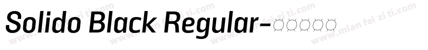 Solido Black Regular字体转换